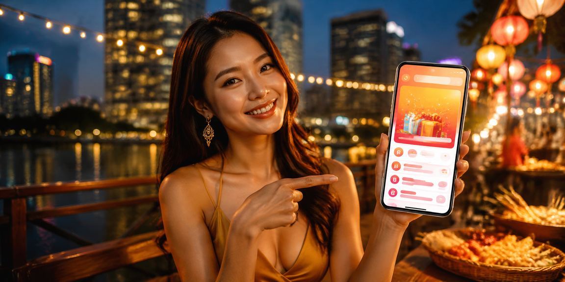 Người dùng cập nhật ứng dụng casino trên điện thoại tại chợ đêm Hà Nội