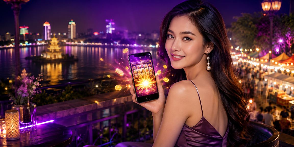 Người chơi Hà Nội trải nghiệm slot jackpot n4000 vào buổi đêm tại chợ